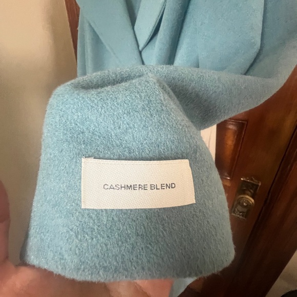 Anne Klein Blue Cashmere Blend Coat Sz 16 - Picture 6 of 7